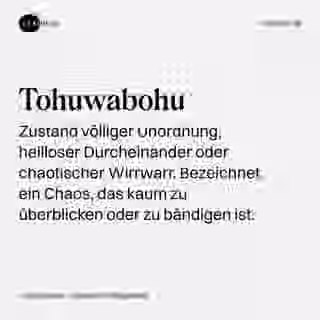 Tohuwabohu - Wort Bild