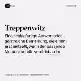 Treppenwitz - Wort Bild