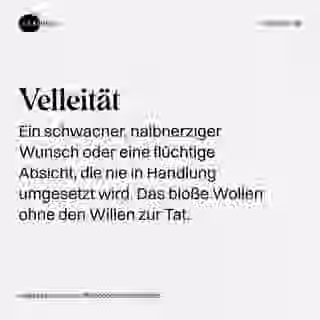 Velleität - Wort Bild