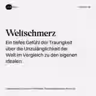 Weltschmerz - Wort Bild