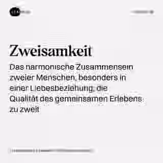 Zweisamkeit - Wort Bild